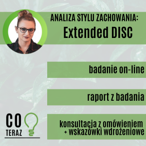 Extended DISC – analiza stylu zachowania, badanie online z raportem i konsultacją – usługa Anny Liszewskiej